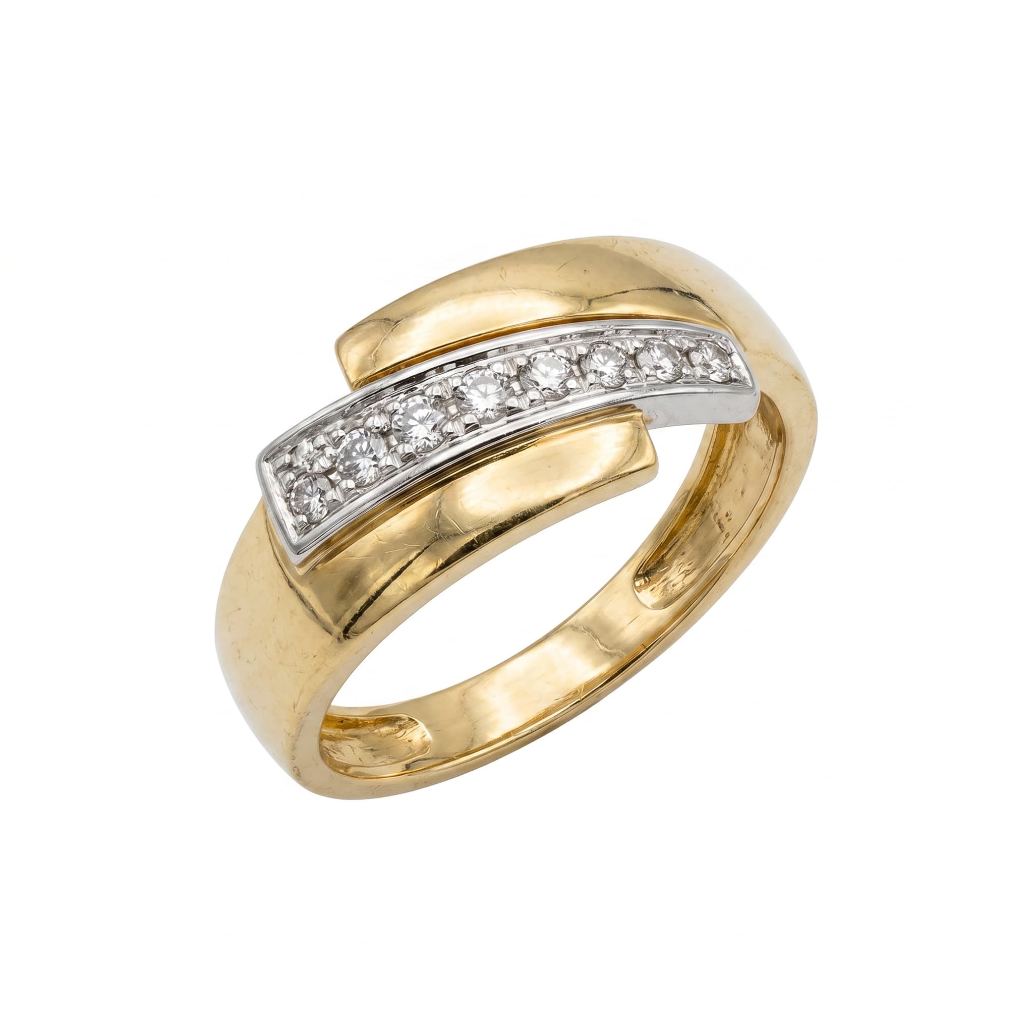 Bague or 18K 2.54gr diam