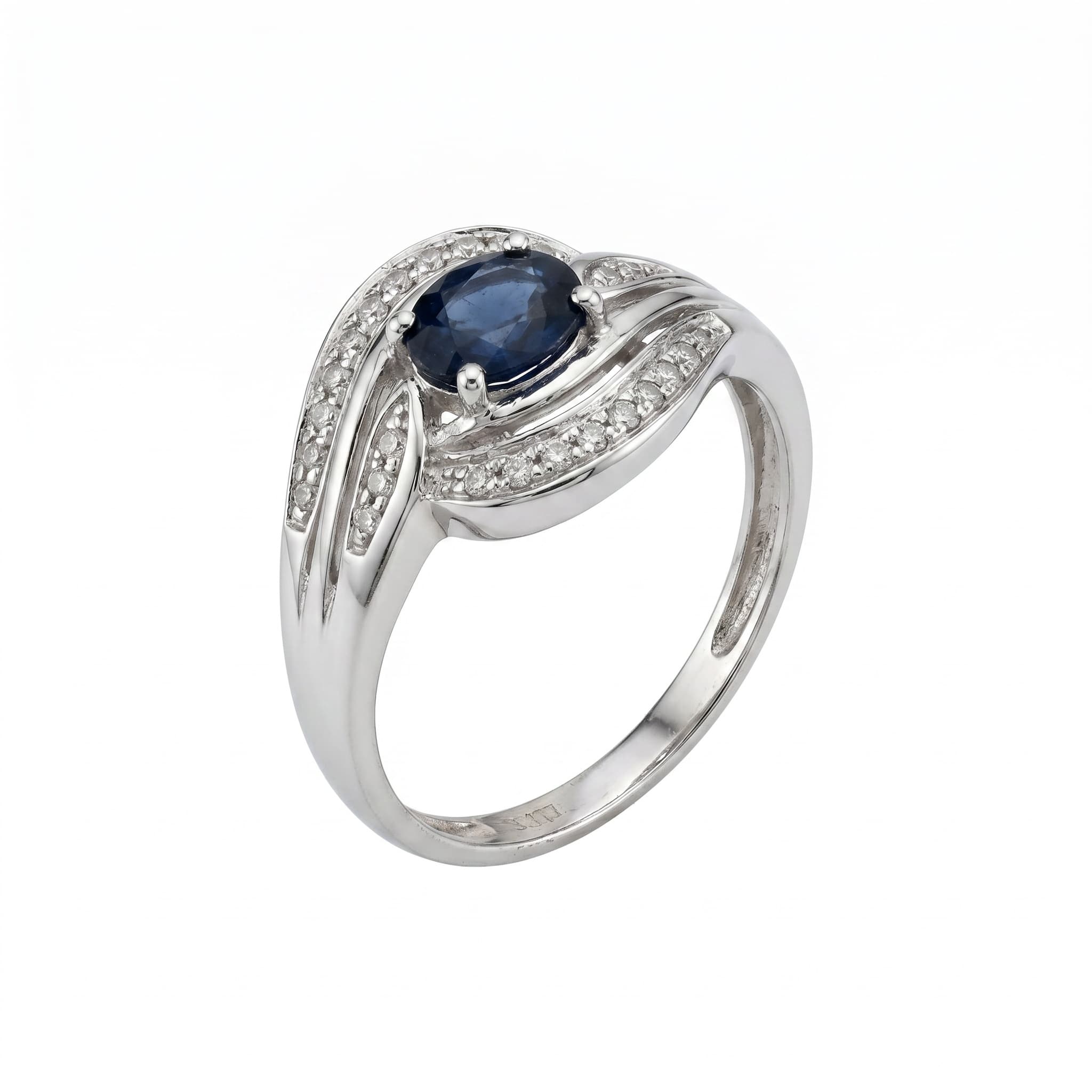 Bague or 3.17gr saphir diam