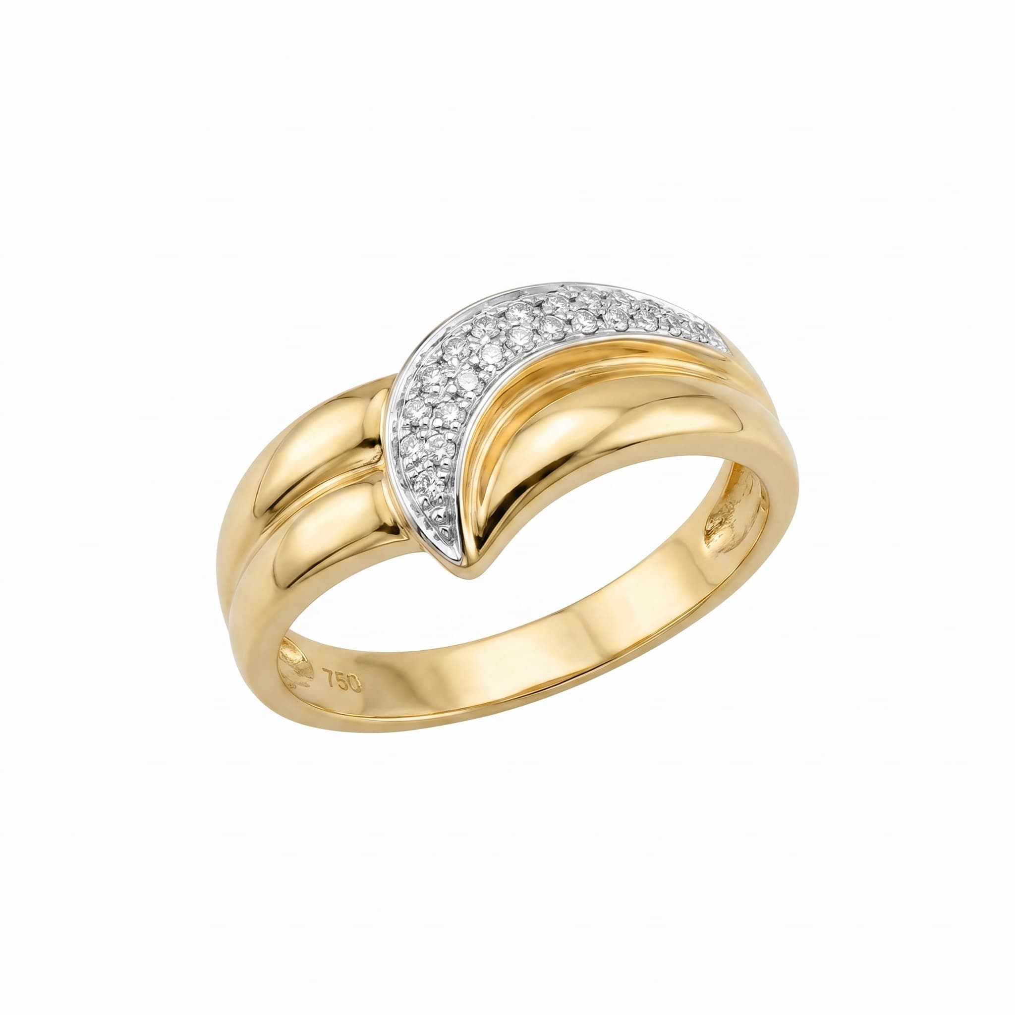 Bague or 18K 2.73gr diam