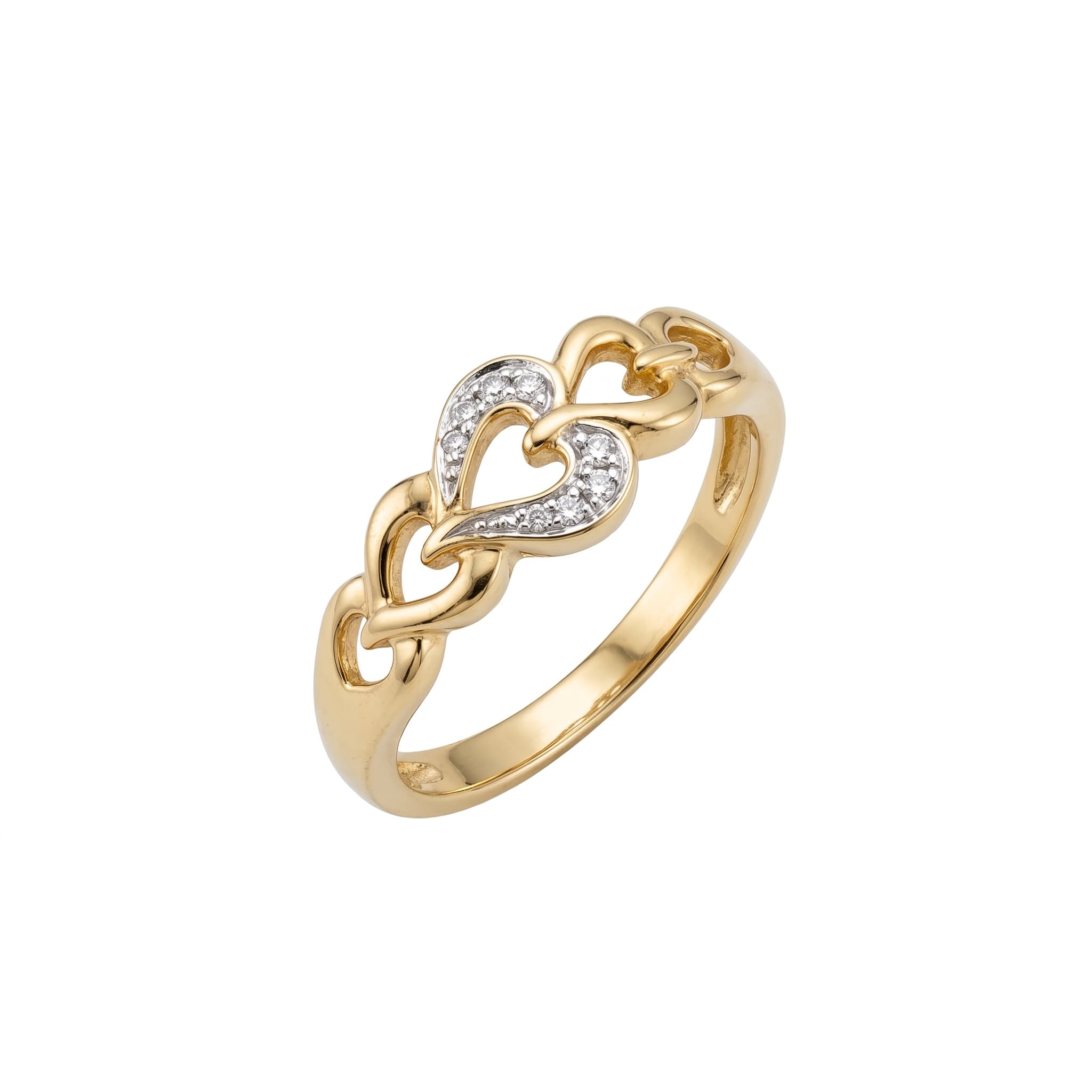 Bague or 18K diamant 2.29gr