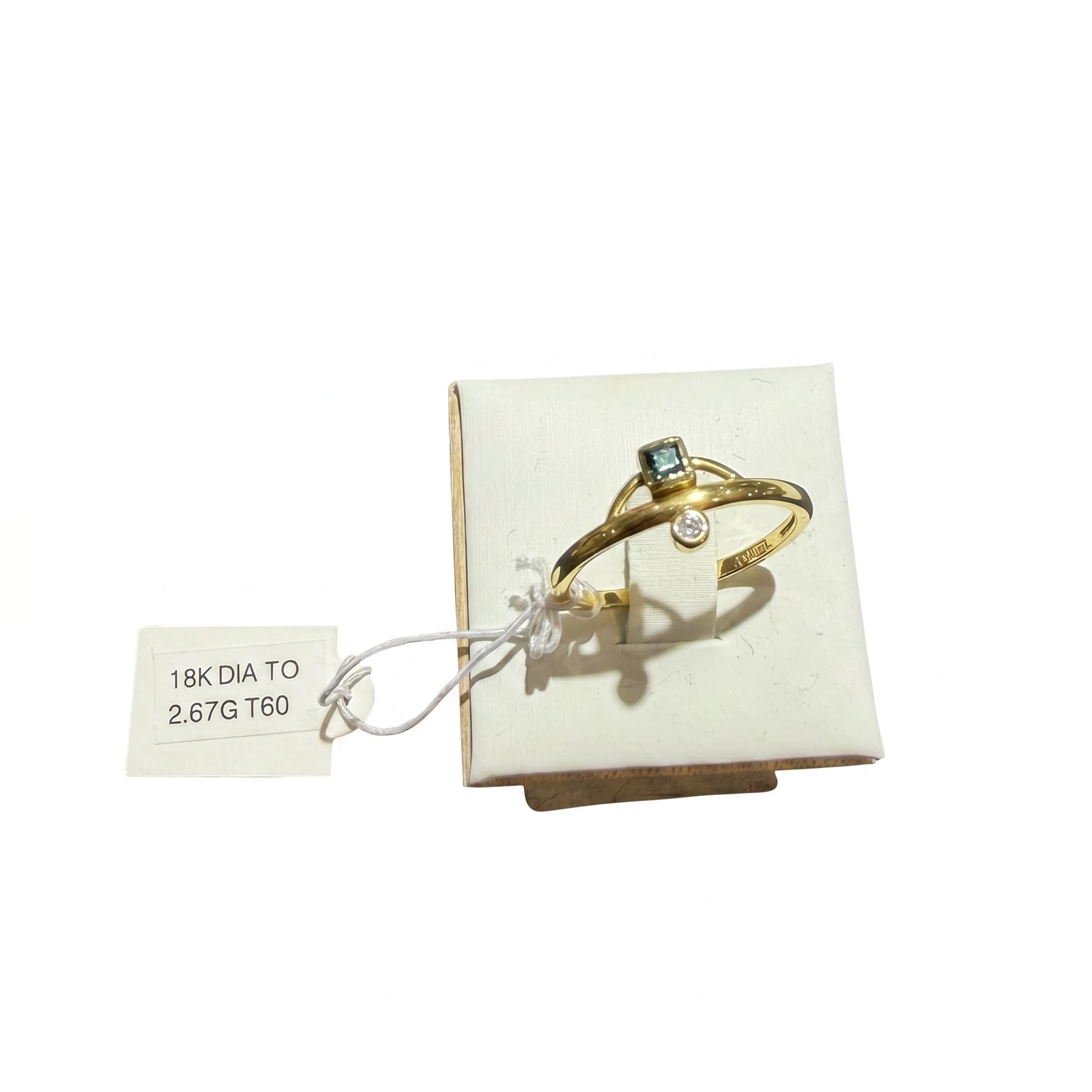 Bague or 18K 2.67gr diam