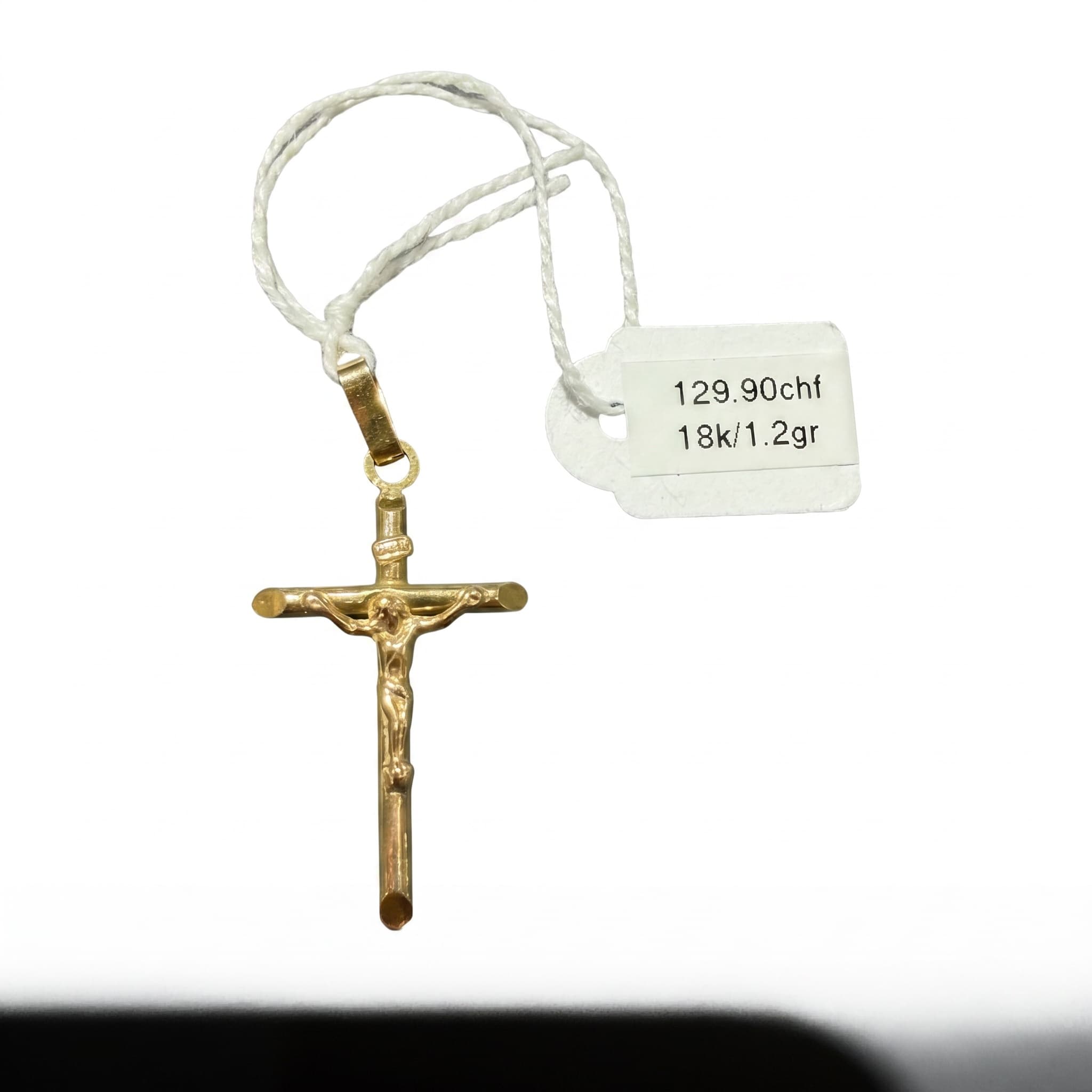 Pendentif croix crucifix or 18K 1.2gr