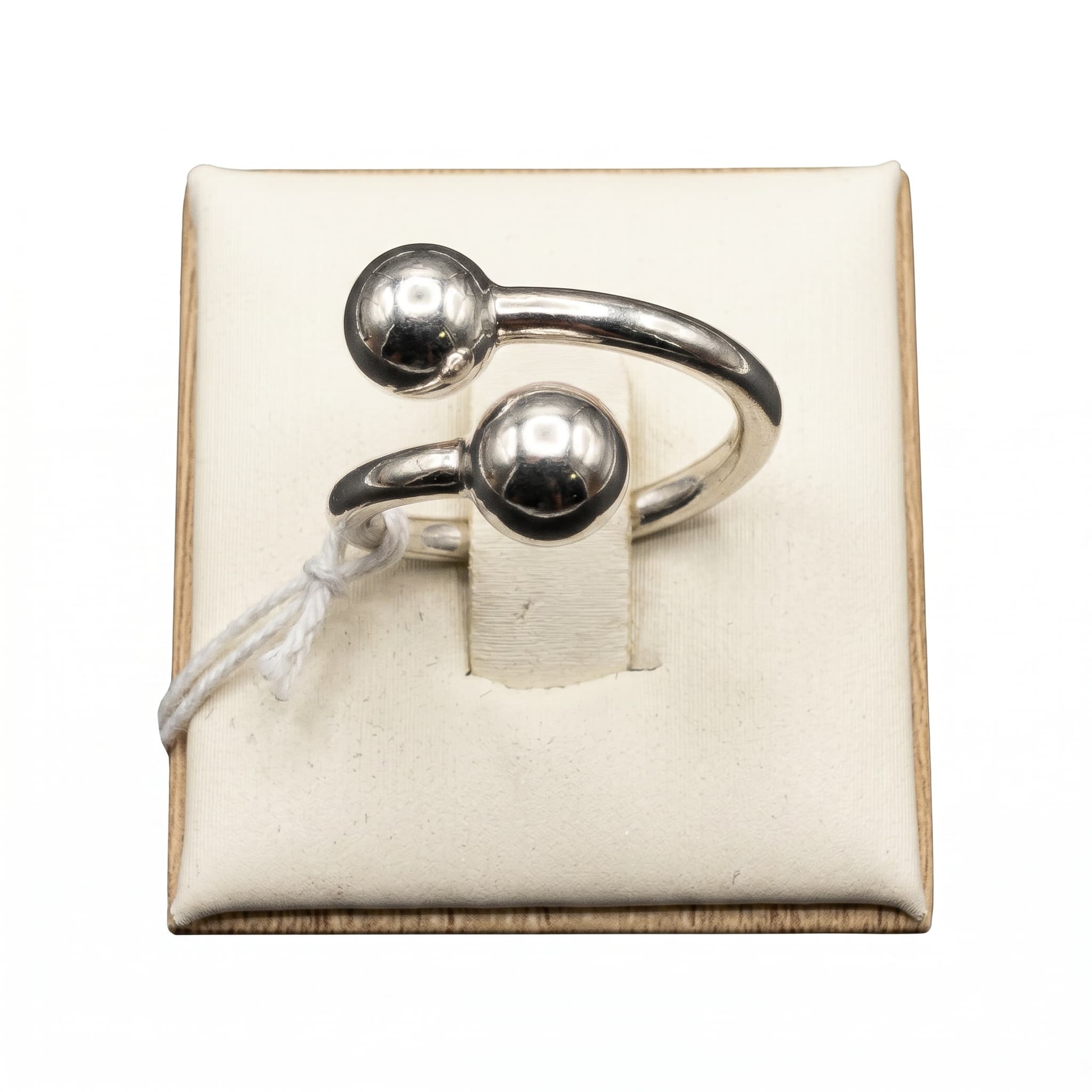 Bague toi et moi deux boules argent