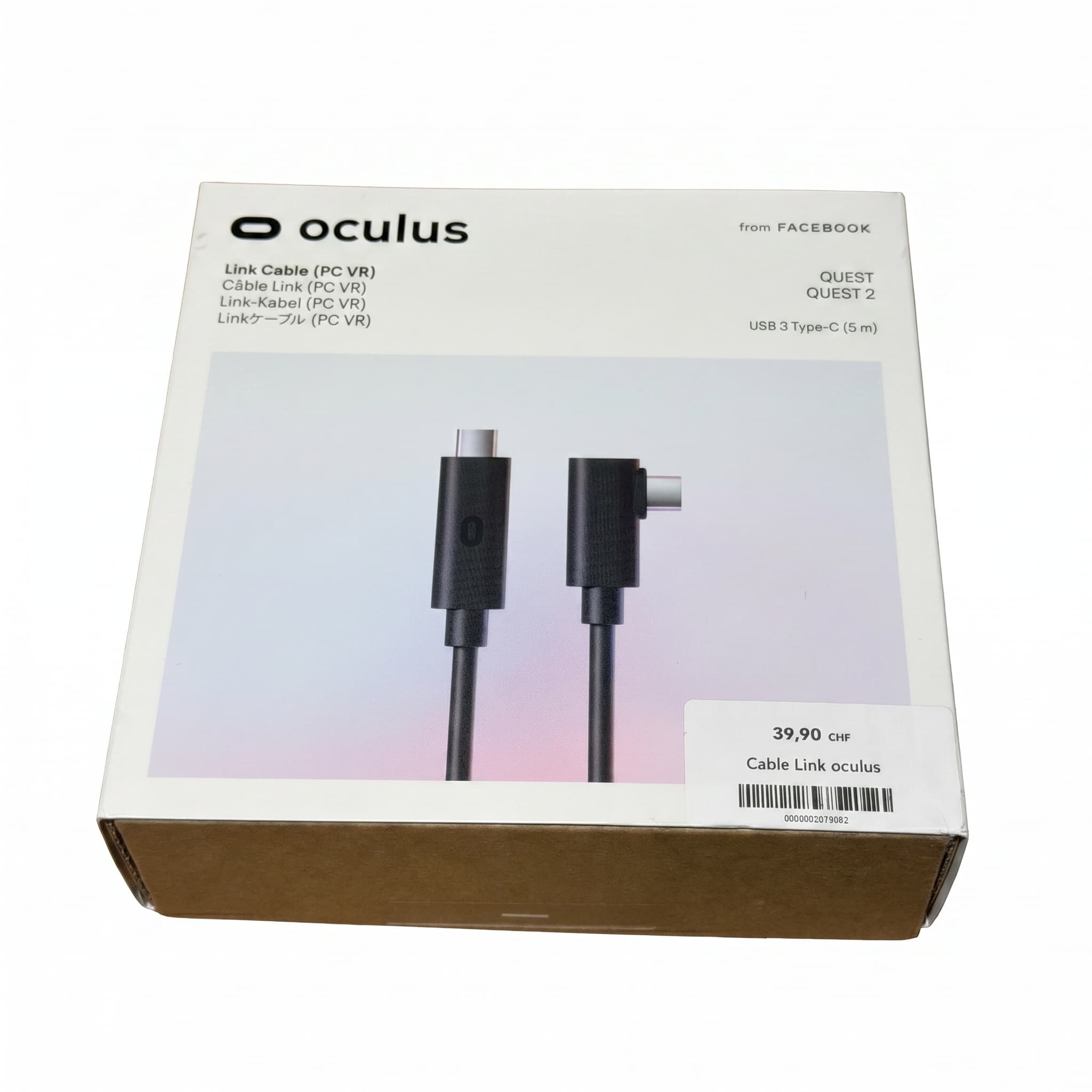 Câble Link Oculus (PC VR) — USB-C 5 m, Quest / Quest 2
