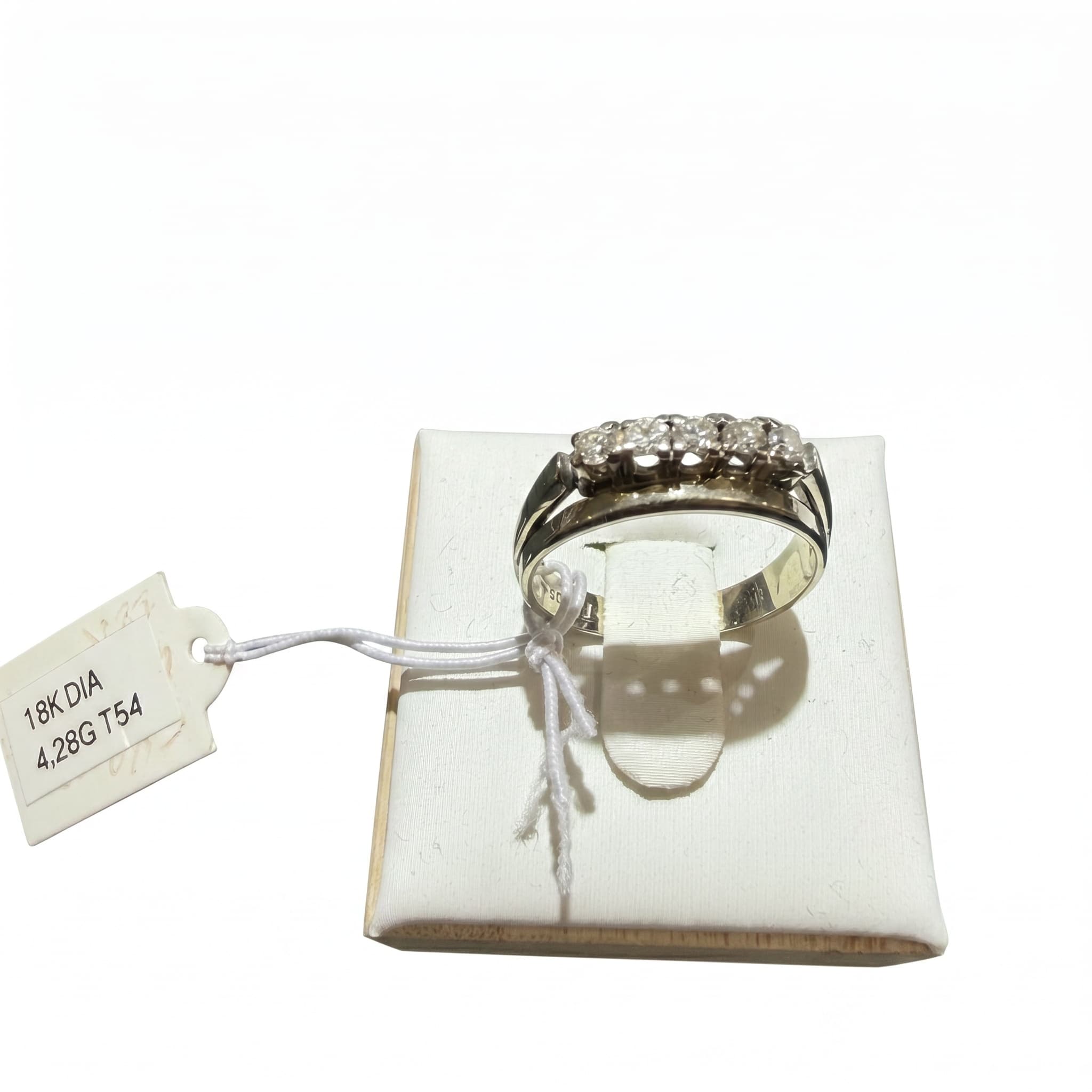 Bague or 18K 4.28gr diam