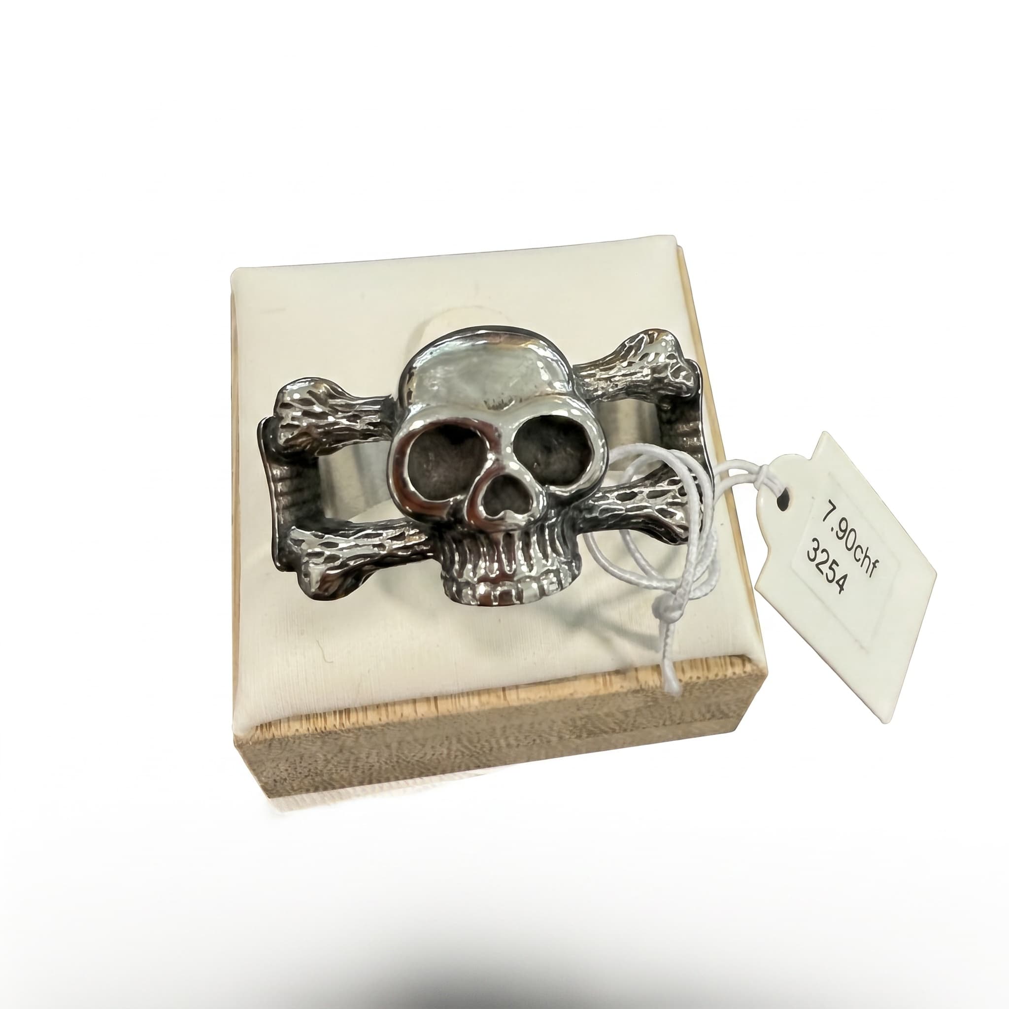 Bague tête de mort acier