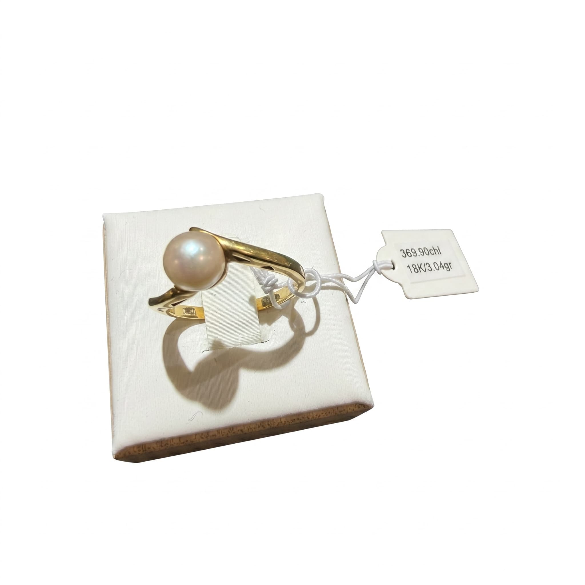 Bague or 18K 3.04gr perle