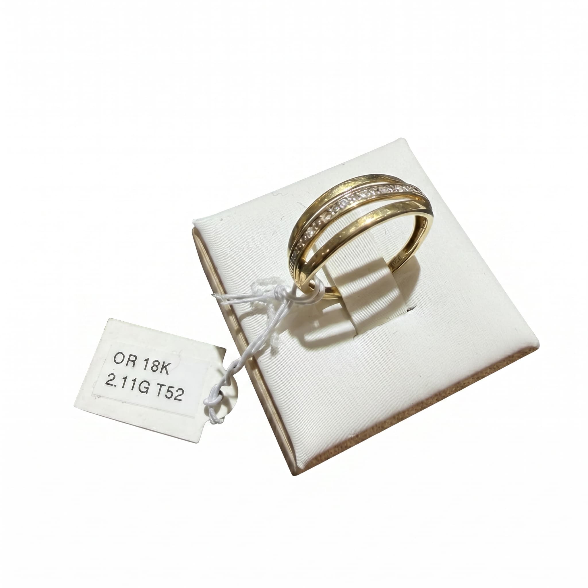 Bague or 18K 2.11gr diam