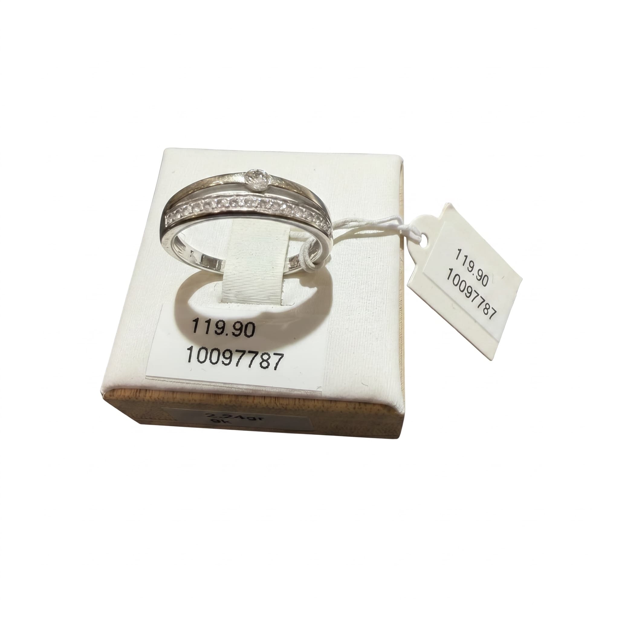 Bague or 9K 2.24gr diam