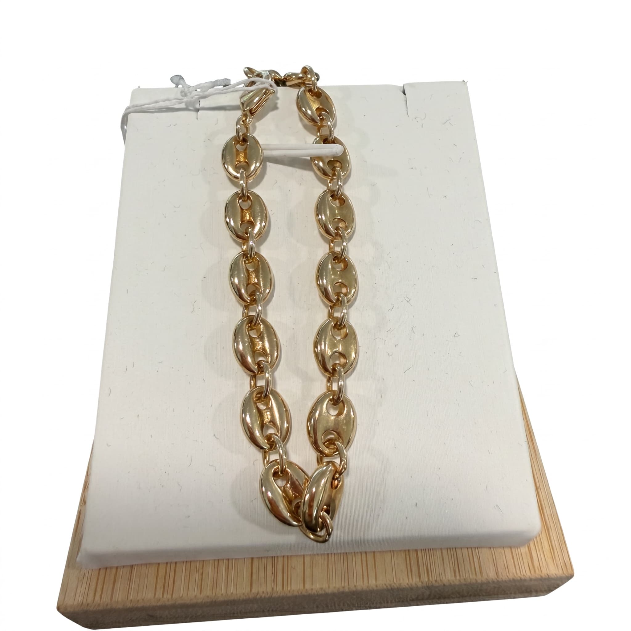 Collier maille grain de cafe dorée