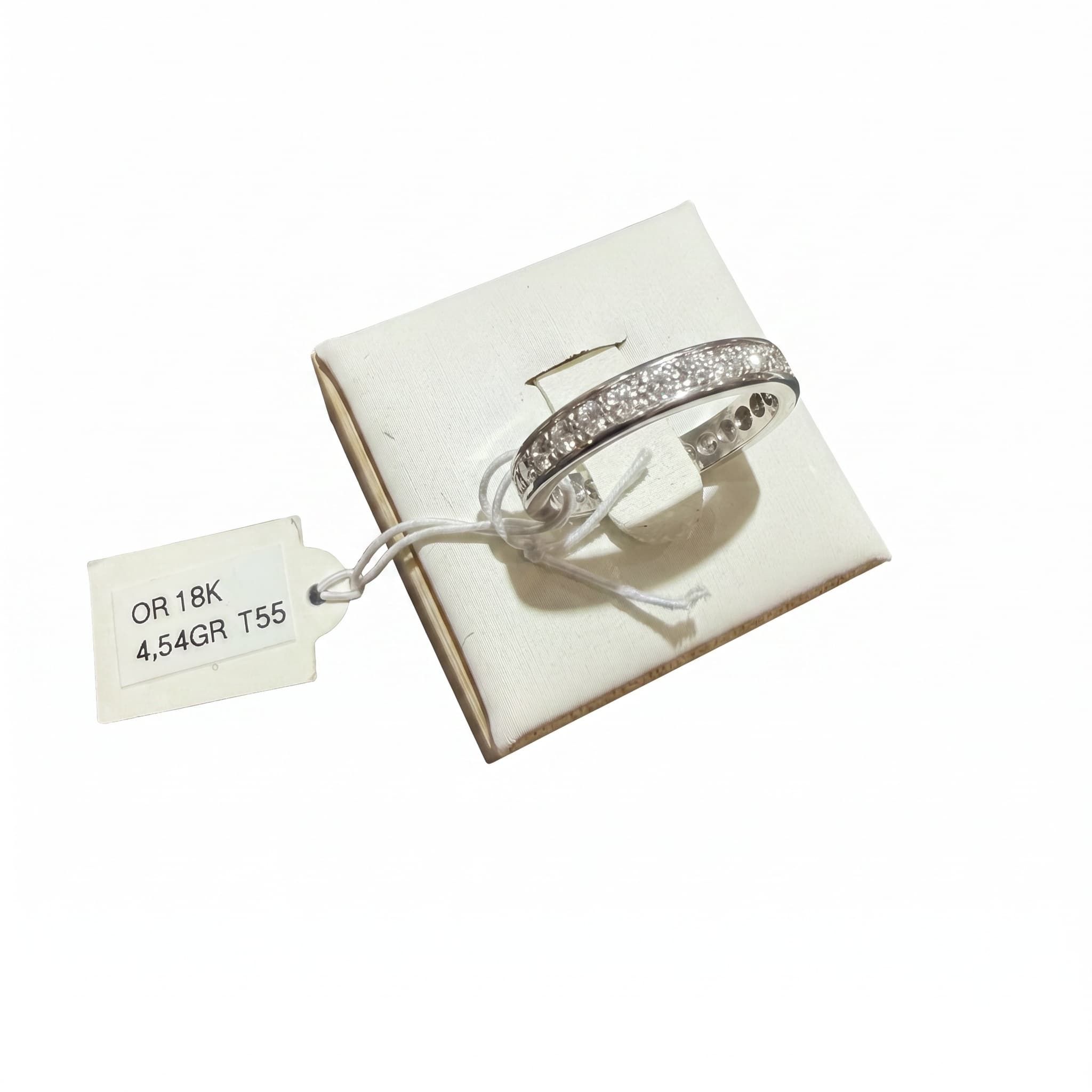Bague or 18K 4.54gr diam