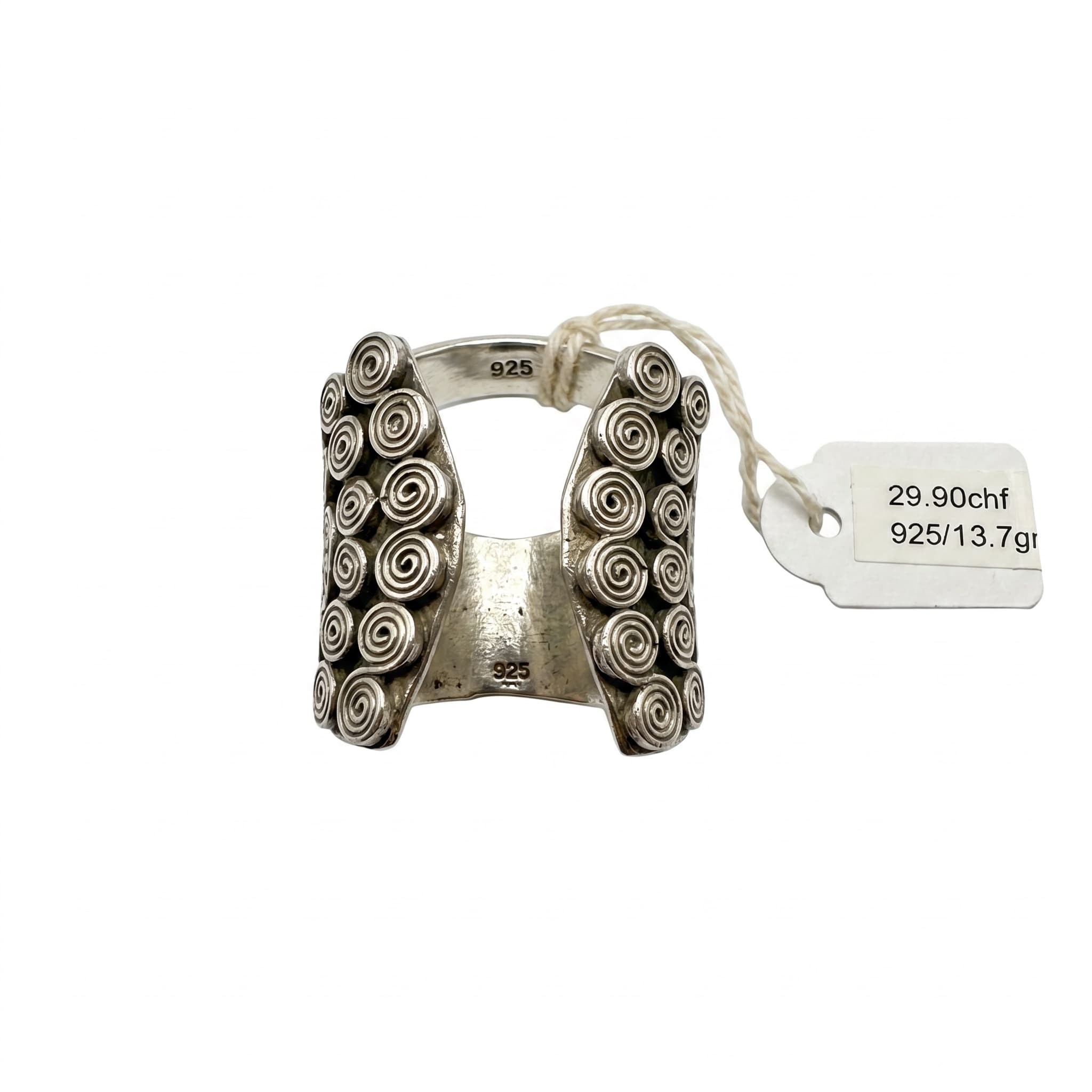 Bague argent 925 spirales