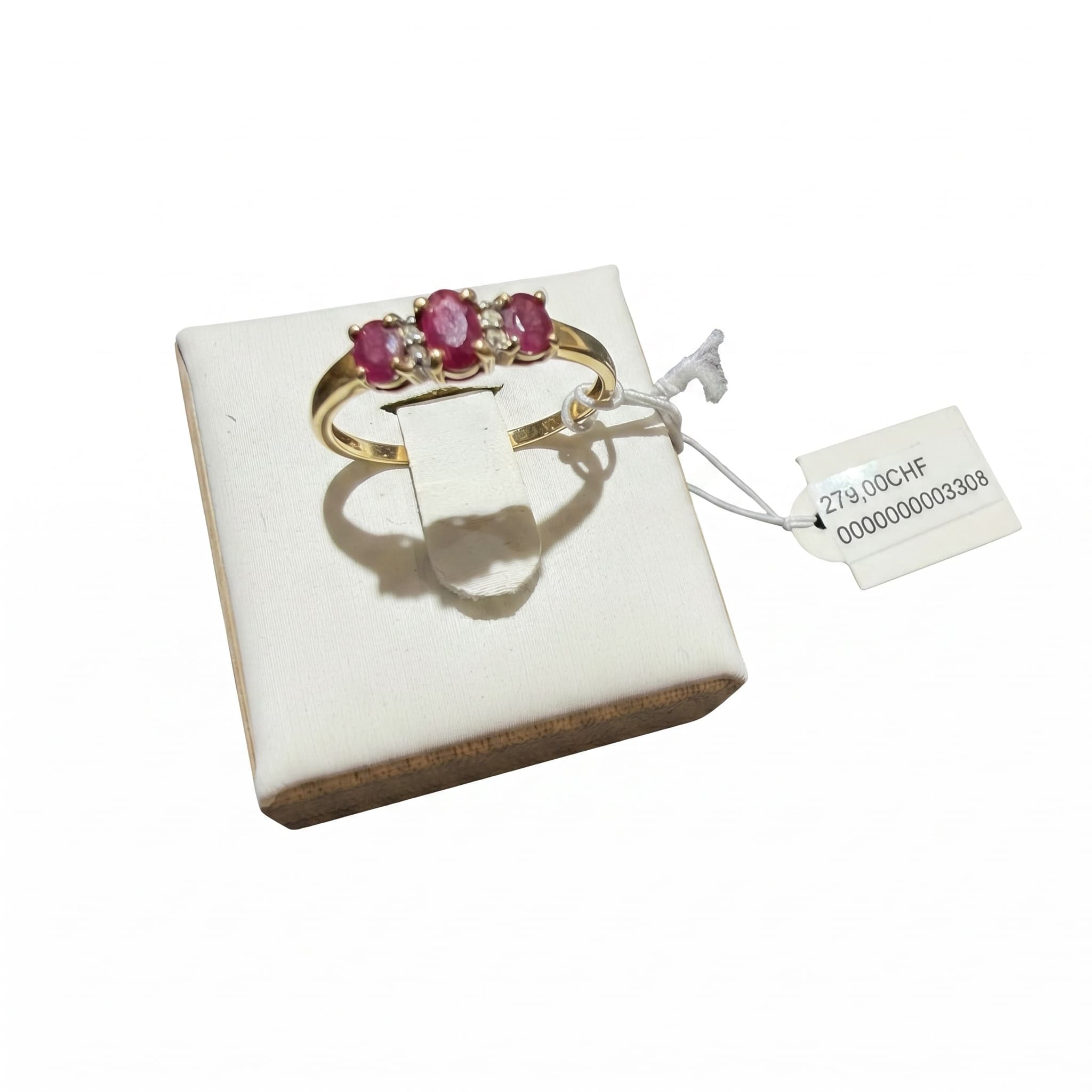 Bague or 18K 1.89gr rubis
