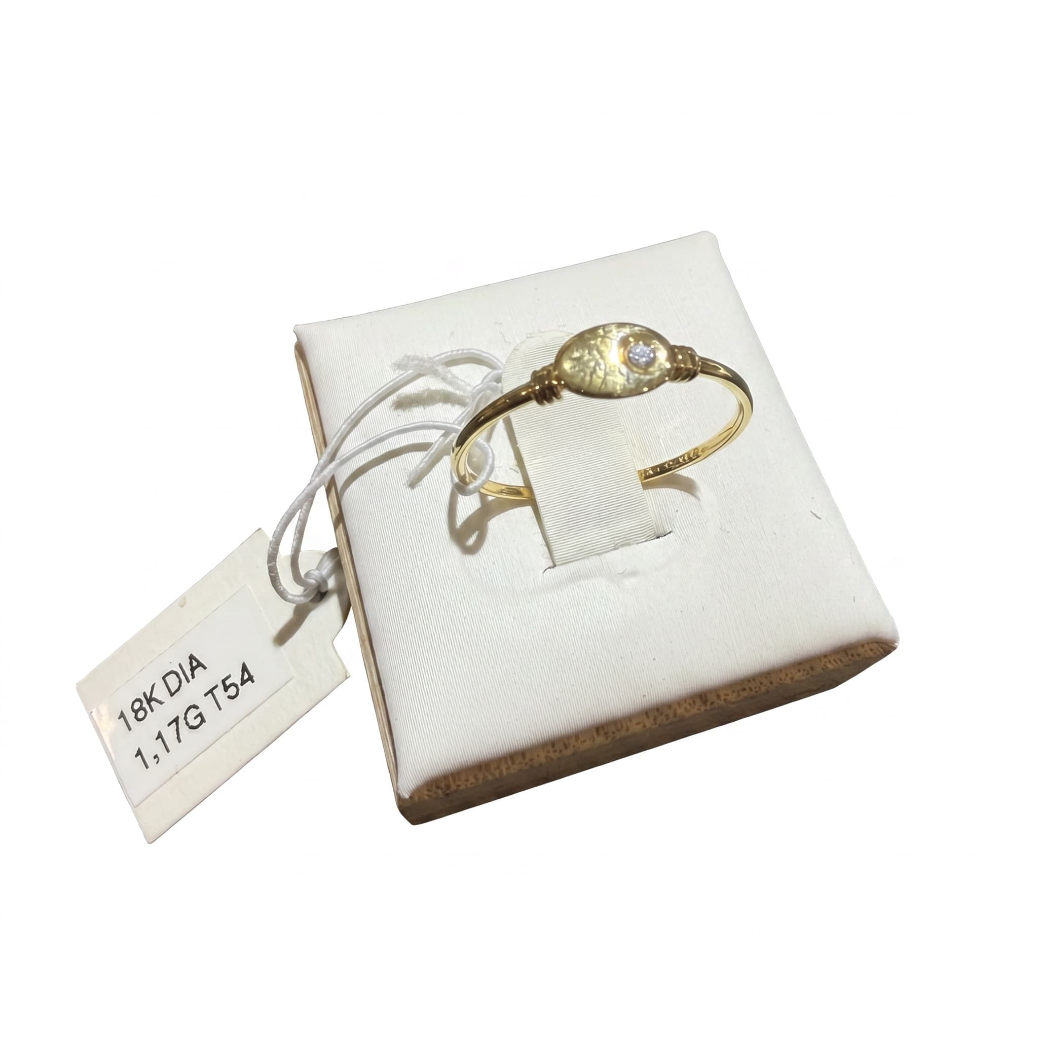 Bague or 18K 1.17gr diam